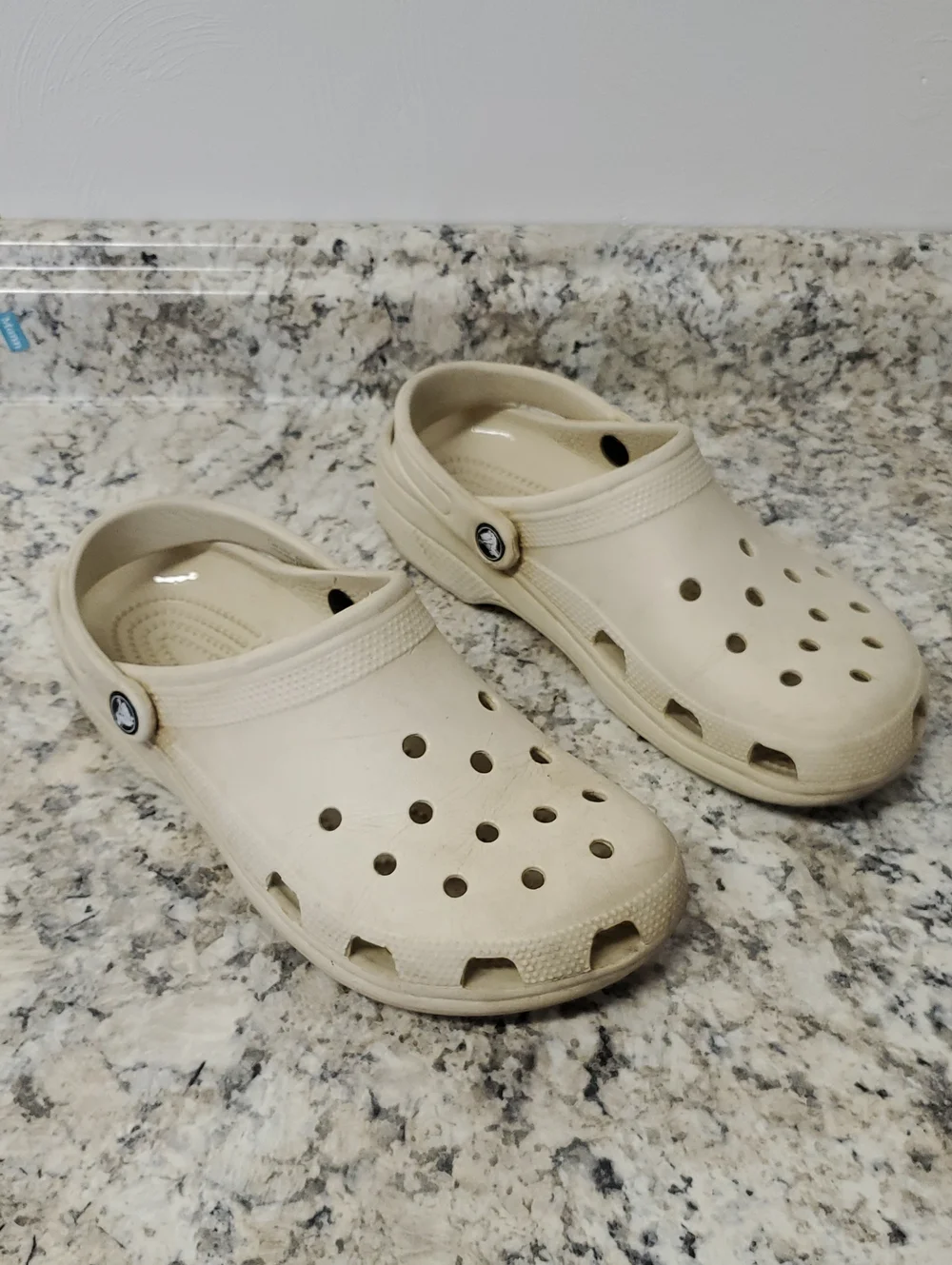 CROCS Kids Classic Comfort Clogs in Beige